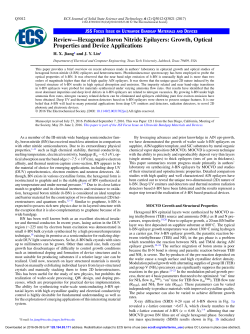 Review&mdash;Hexagonal Boron Nitride Epilayers: Growth, Optical