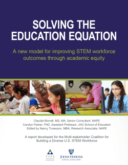 Solving the Education Equation - National Alliance for Partnerships