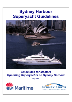 Sydney Harbour Superyacht Guidelines