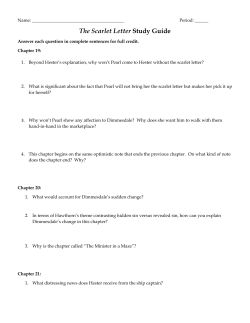 The Scarlet Letter Study Guide