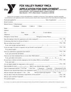 an employment application