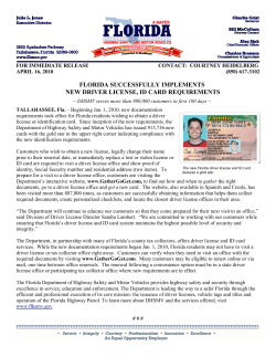 florida successfully implements new driver license, id card