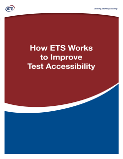 How ETS Works to Improve Test Accessibility