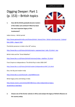 Digging Deeper: Part 1 (p. 153) &ndash; British topics