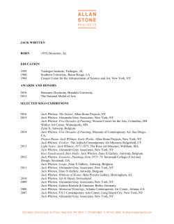 CV - Allan Stone Projects