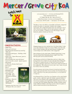 Campground Features - Mercer / Grove City KOA