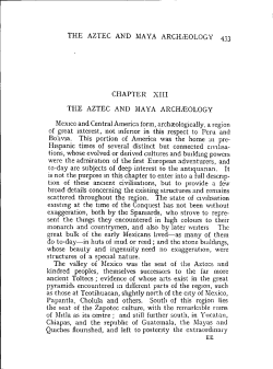 THE AZTEC AND MAYA ARCHtEOLOGY 433 CHAPTER XIII THE
