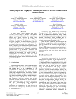 Identifying At-Risk Employees: Modeling Psychosocial Precursors of