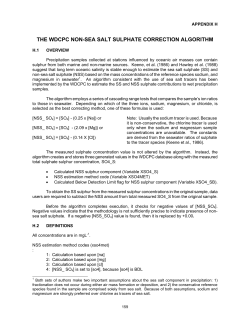 Appendix H. Non-Sea Salt Sulfate Correction - QASAC