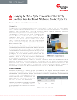 Analyzing the Effect of Pipette Tip Geometries on