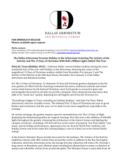 Holiday at the Arboretum featuring The 12 Days