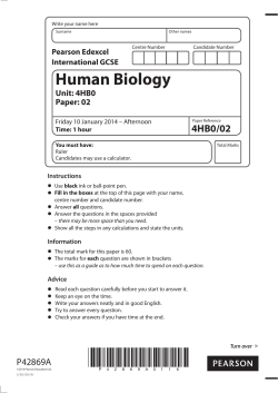Human Biology - Edexcel