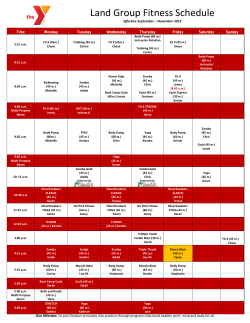 Land Group Fitness Schedule