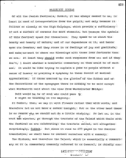 237 follows so closely on the High Hoiydays, which provide a