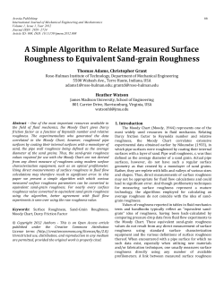 A Simple Algorithm to Relate Measured Surface Roughness to