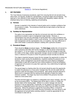 PROCEDURE FOR SETTLING GRIEVANCES (Section B &ndash; Civil