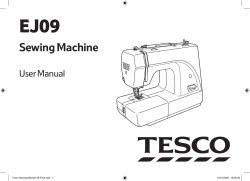 Tesco EJ09 Sewing Machine Manual