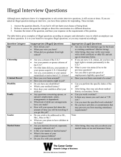 Illegal Interview Questions