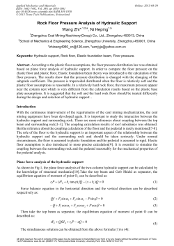 Rock Floor Pressure Analysis of Hydraulic Support