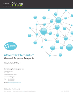 NanoString®: Package Insert | nCounter Elements™ General