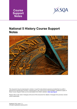 National 5 History Course Support Notes
