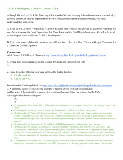 To Kill a Mockingbird - Norwell Public Schools