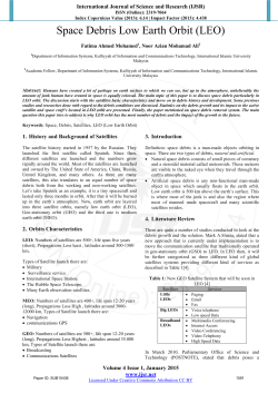 Space Debris Low Earth Orbit (LEO)