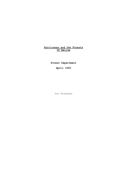 Hurricanes and the Forests of Belize, Jon Friesner, 1993. pdf 218kb
