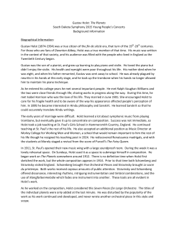 Gustav Holst: The Planets South Dakota Symphony 2015 Young