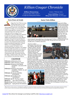 Killian Cougar Chronicle - Rowland Unified School District