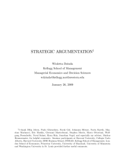 strategic argumentation - IAE-CSIC