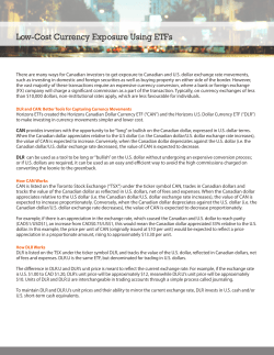 Low-Cost Currency Exposure Using ETFs