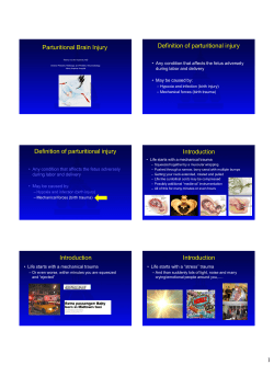 Parturitional Brain Injury - Society for Pediatric Radiology