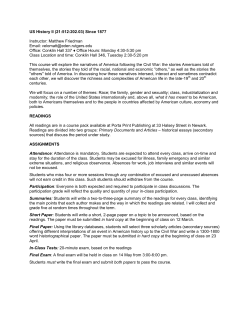 History of the United States II