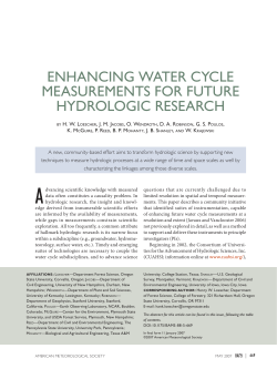 Enhancing Water Cycle Measurements for Future Hydrologic