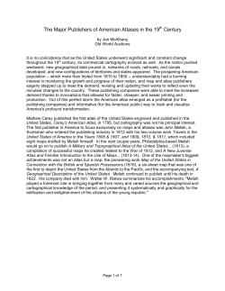 American Atlas Publishers in the 19th Century