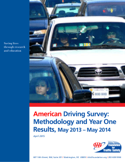 American Driving Survey: Methodology and Year