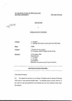 Toko Marcus Pearson Sentencing Notes