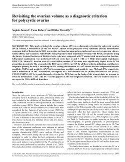 Revisiting the ovarian volume as a diagnostic criterion for polycystic
