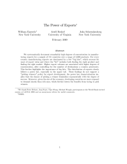 The Power of Exports - Paris School of Economics