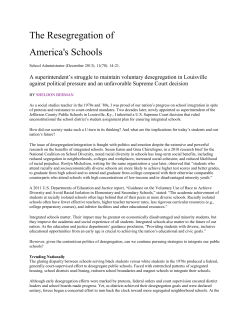 The Resegregation of America`s Schools