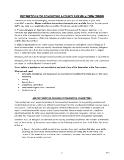 instructions for conducting a county assembly/convention