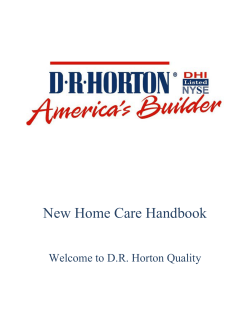 New Home Care Handbook