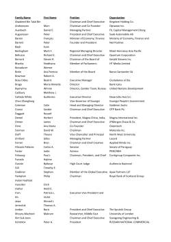 Family Name First Name Position Organization Alwaleed Bin Talal