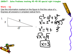 Use the information marked on the figure to find the value of x