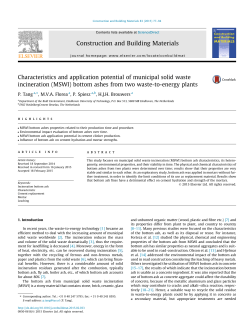 Characteristics and application potential of municipal solid waste