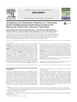 Development and Psychometric Properties of a Tuberculosis