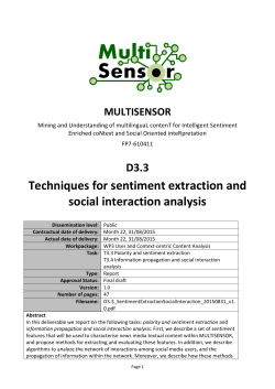 Techniques for sentiment extraction and social interaction analysis