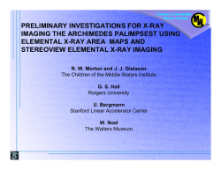 Elemental X-ray Area Maps - the Archimedes Palimpsest