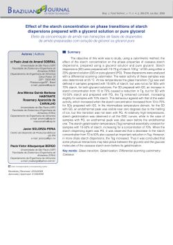 Effect of the starch concentration on phase transitions of starch